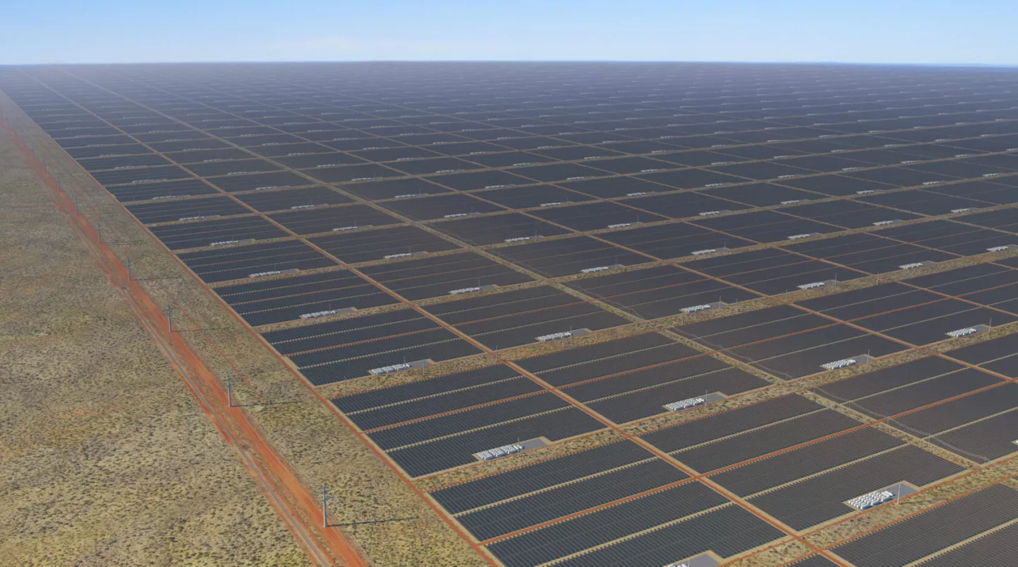 The PowerLink project will roll out an extraordinary 17-20 GW of solar cells over a 12,000 hectare facility in Australia