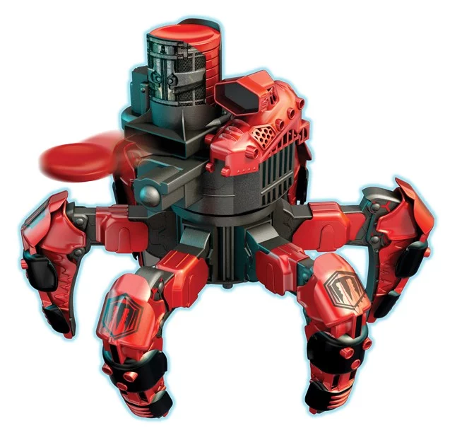 Armor pieces snap onto the legs and fly off if they're hit, while users aim for a main target area called the "Battle Brain"