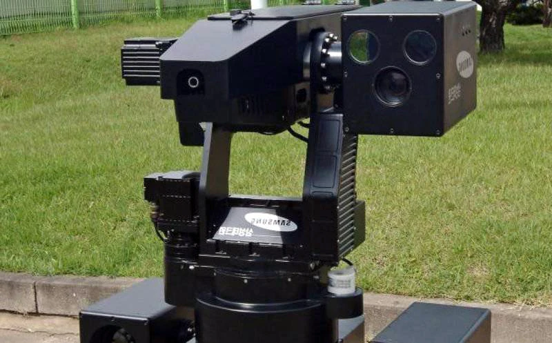 The SGR-A1 sentry robot equipped with machine guns and currently patrolling the DMZ between North and South Korea