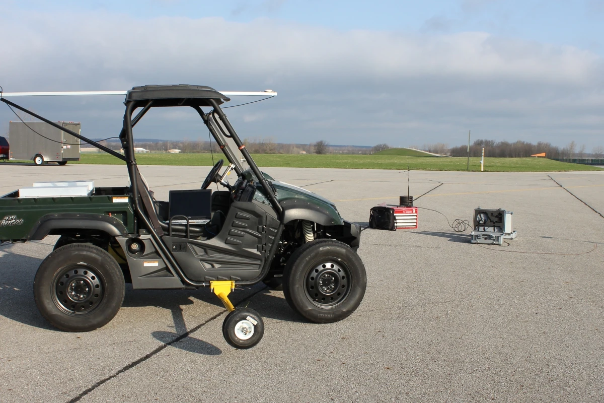 The four-wheel independently actuated (FWIA) car (Photo: Junmin Wang, courtesy ofOhio State University)