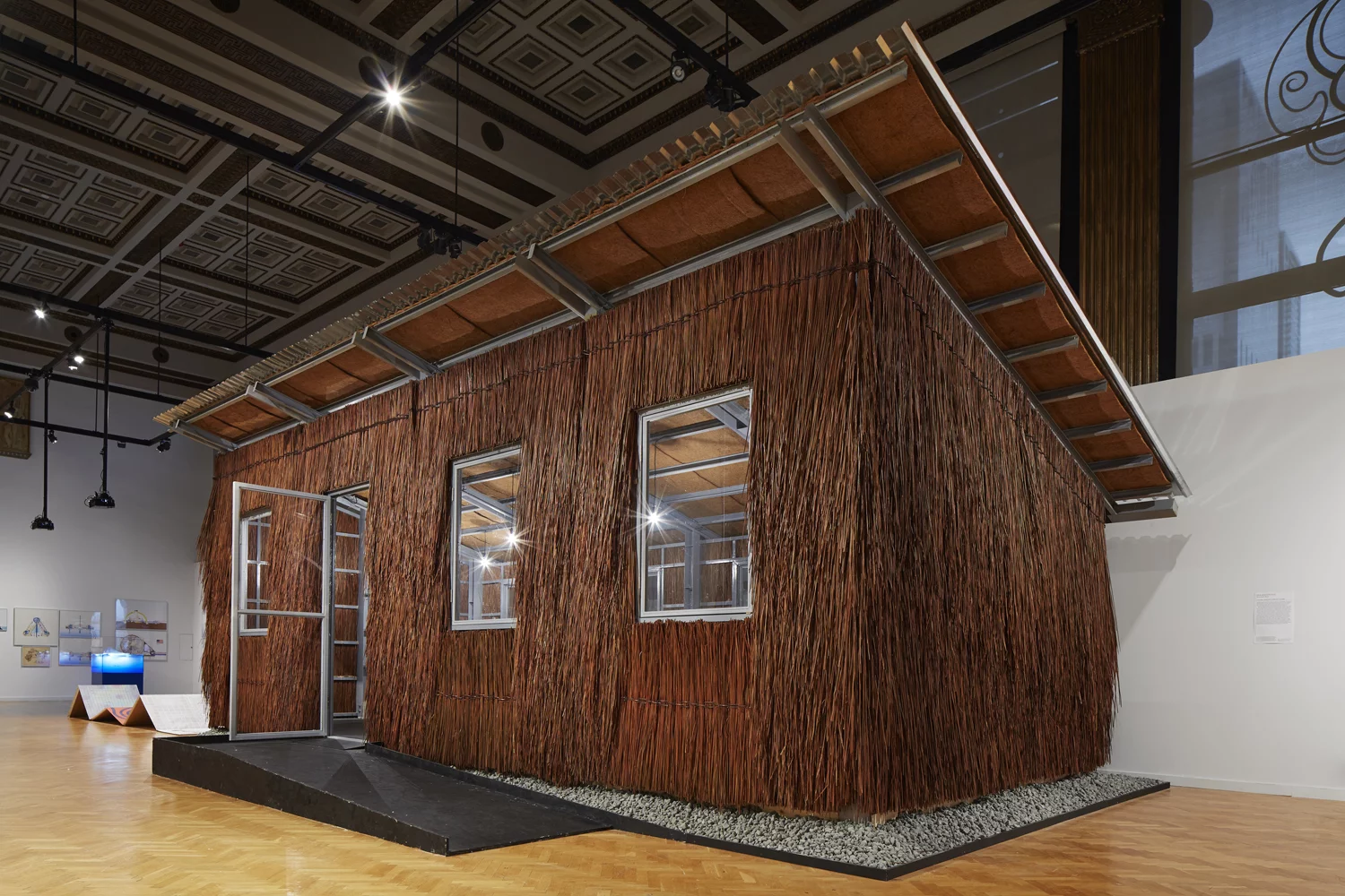 For the Chicago Architecture Biennial, Vo Trong Nghia clad the S House in Vietnamese thatch and coir fiber sheets