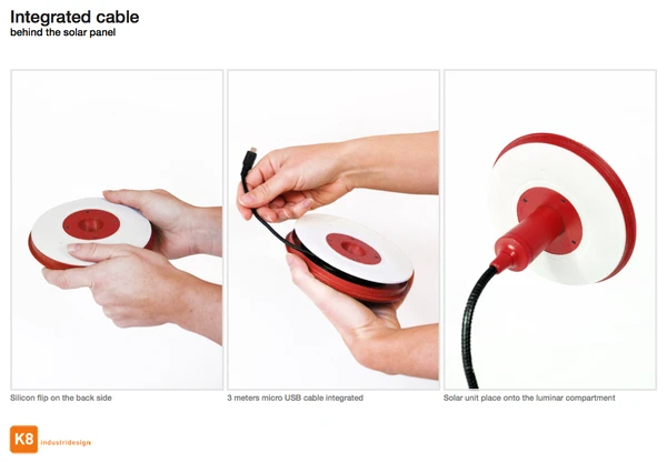 BRIGHT's integrated phone charger