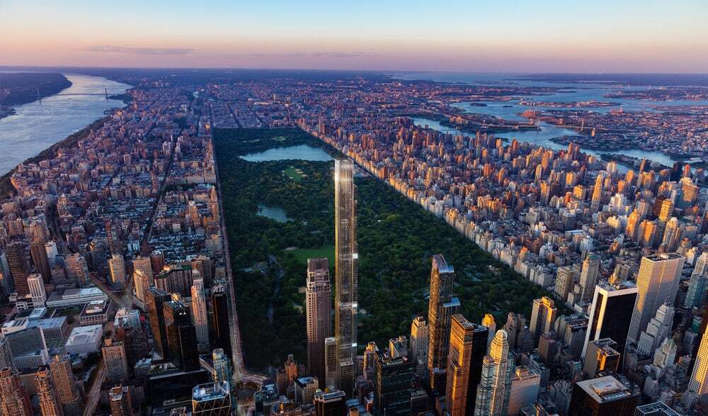 Room with a view: Central Park Tower's plush apartments will offer choice views over New York's Central Park