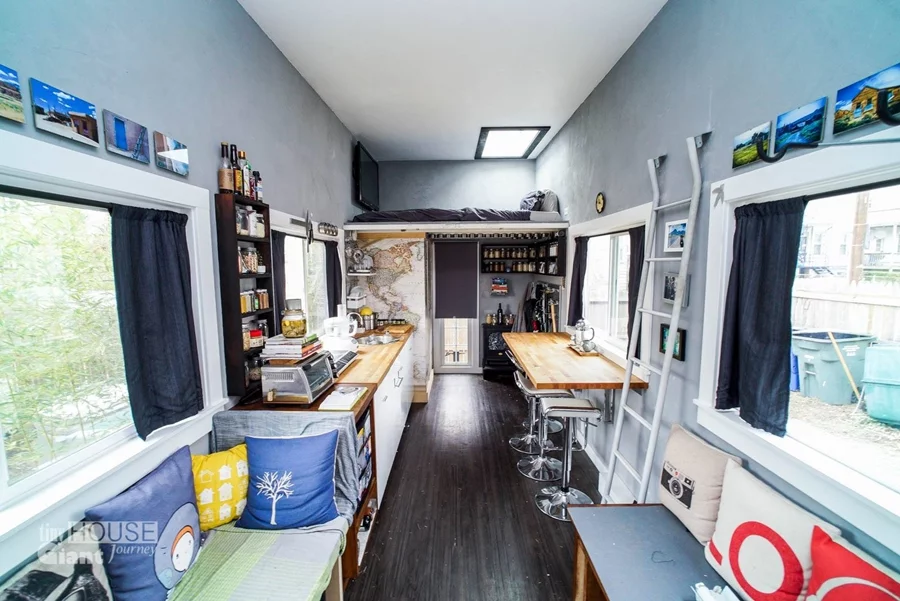 A view of the Matchbox from the front door (Photo: Tiny House Giant Journey)
