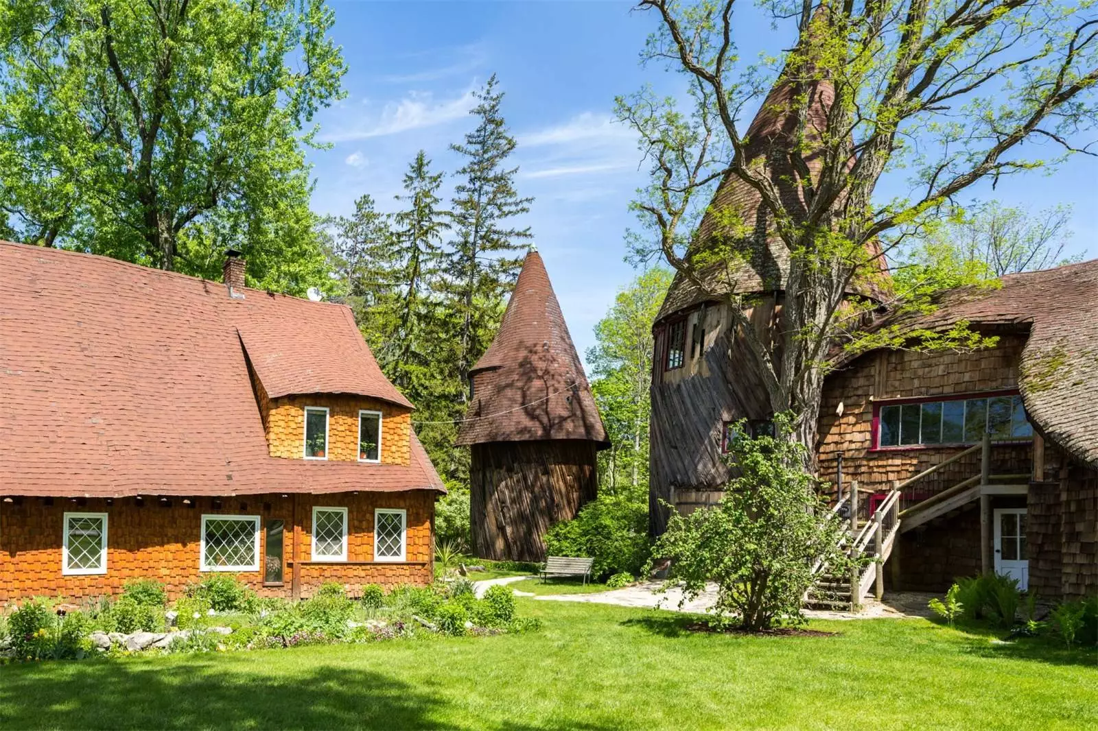 Officially known as Santarella, the Tyringham Gingerbread House estate today tempts folks to the mountains for weddings, honeymoons, vacations and country retreats