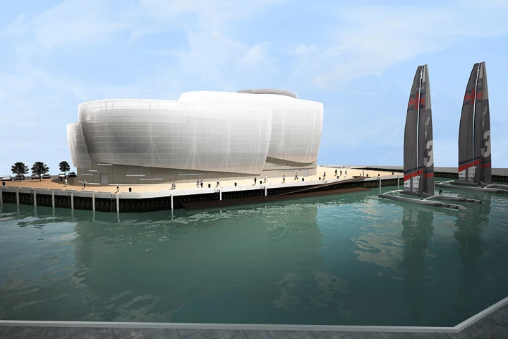 The new HQ for Ben Ainslie Racing is expected to meet 90 percent of its projected electricity needs by way of photovoltaic panels, rising to 100 percent after energy monitoring is implemented