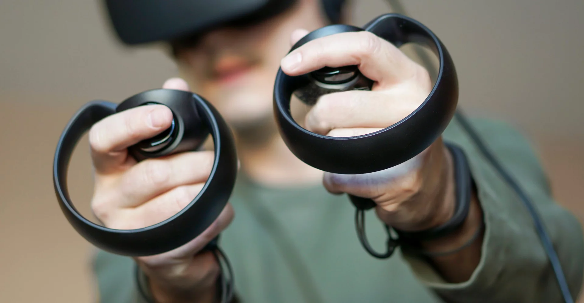 The Oculus Touch controls, which "give you hands" in virtual reality