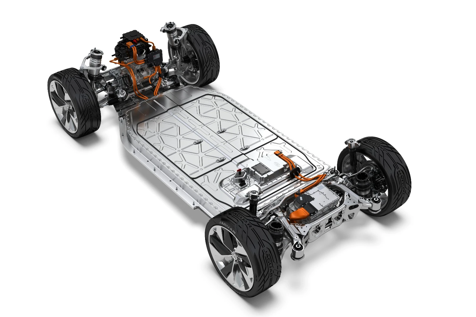 Flat battery packs like the one in the Jaguar I-Pace free up lots of interior space