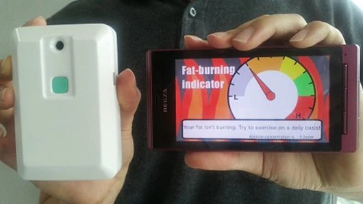 The portable prototype that detects if you're burning fat by analyzing your breath (Photo: NTT DOCOMO)