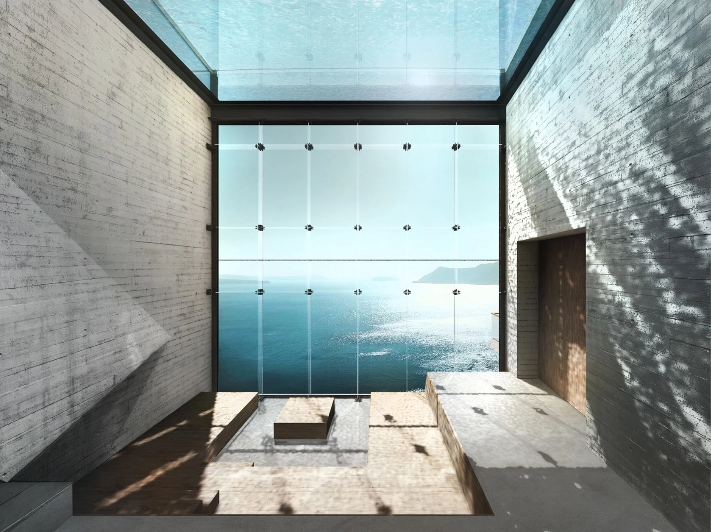 The glazed facade will face the Lebanese countryside