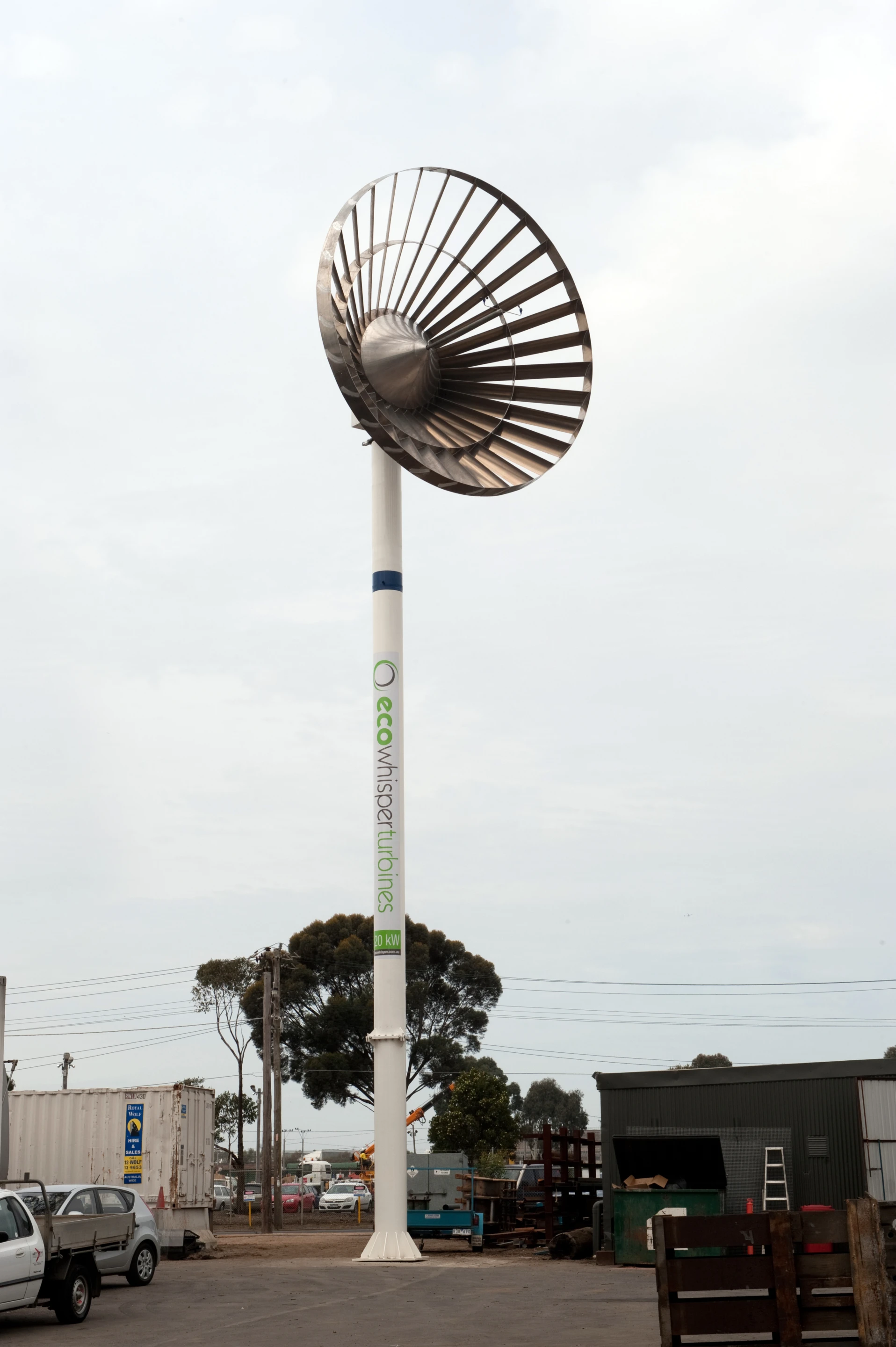 The Eco Whisper Turbine at Austeng Engineering in Geelong, Victoria