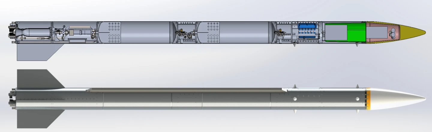 Diagram of the Nexø I rocket