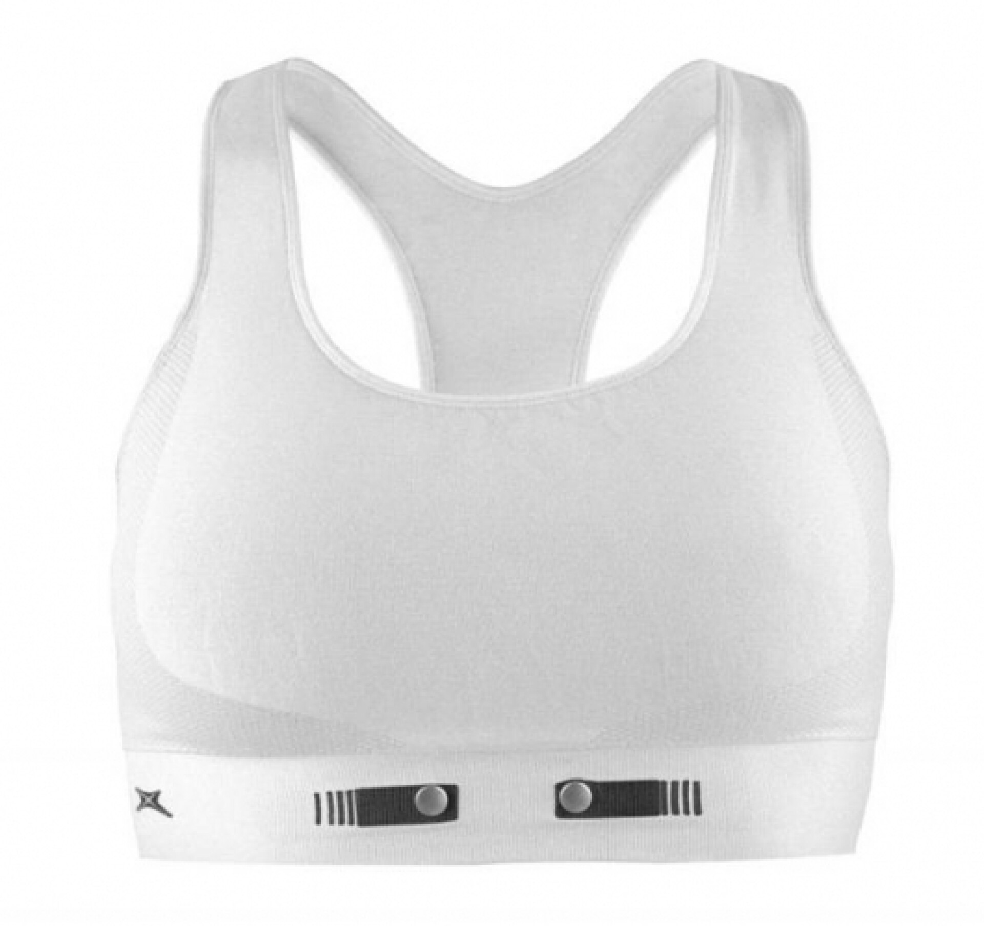 Sports bra monitors heart rate with builtin heart monitor