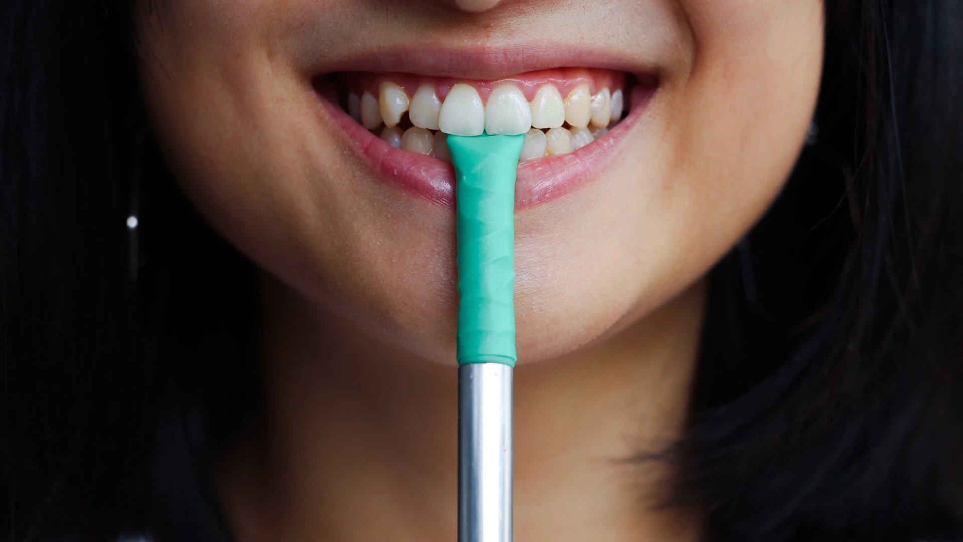The Chew straw is a reusable straw with a silicone "chewable" tip