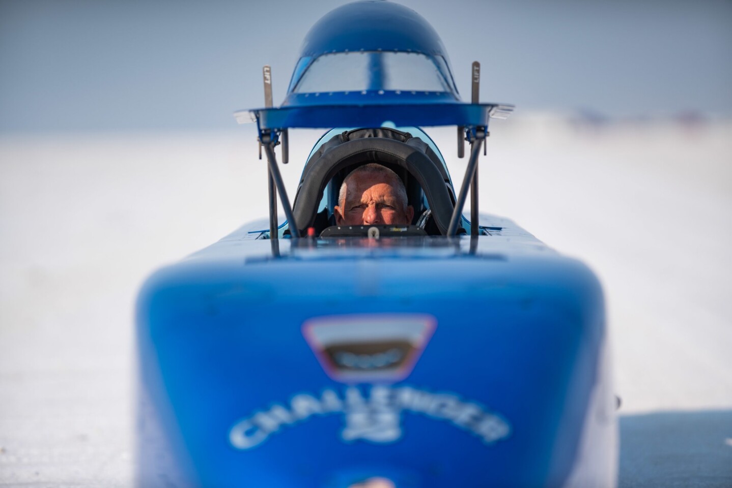 Veteran racer Danny Thompson in the cockpit