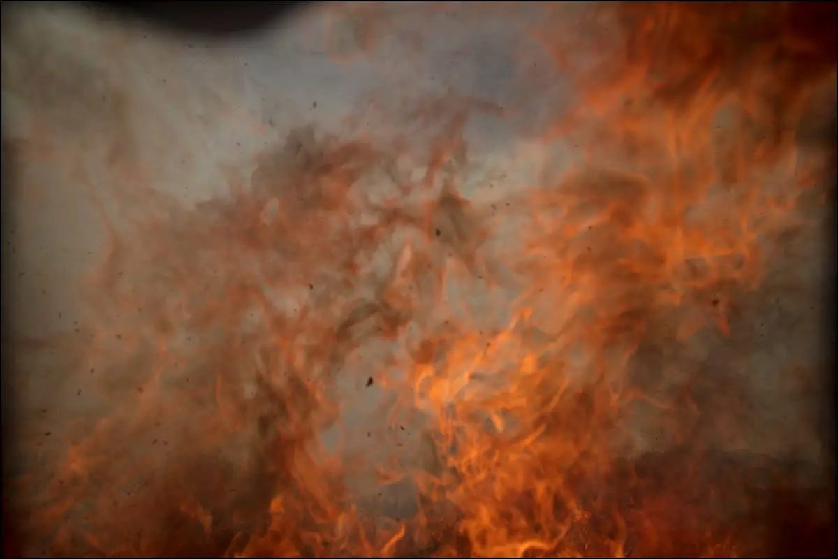 An image from the dying moments of Bill Ingall's camera during a rocket launch on Tuesday