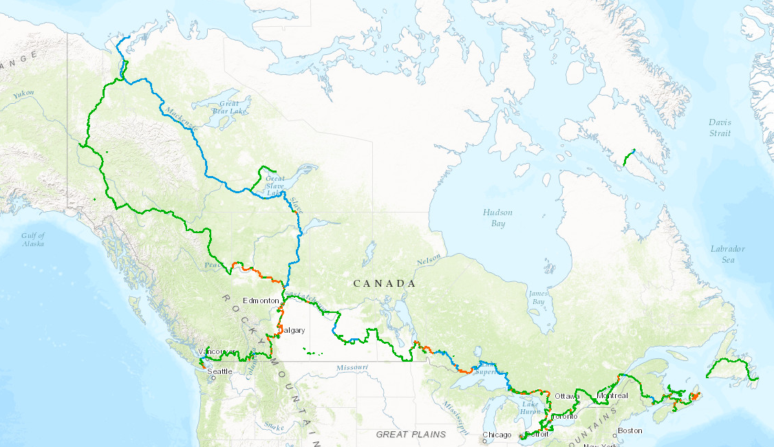 Map of Canada's Great Trail