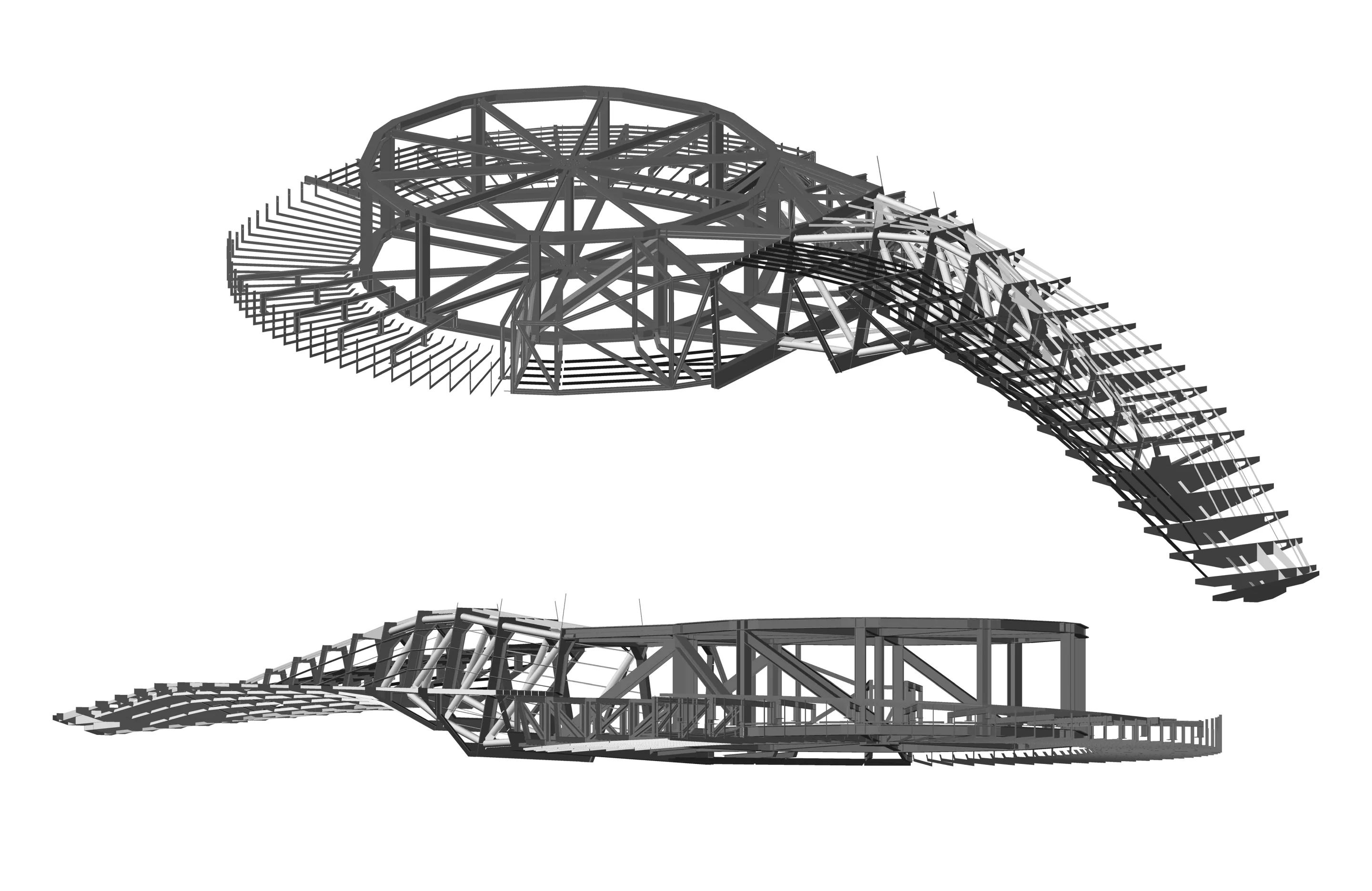 Architectural drawing of the River Hull Footbridge (Image: McDowell+Benedetti)