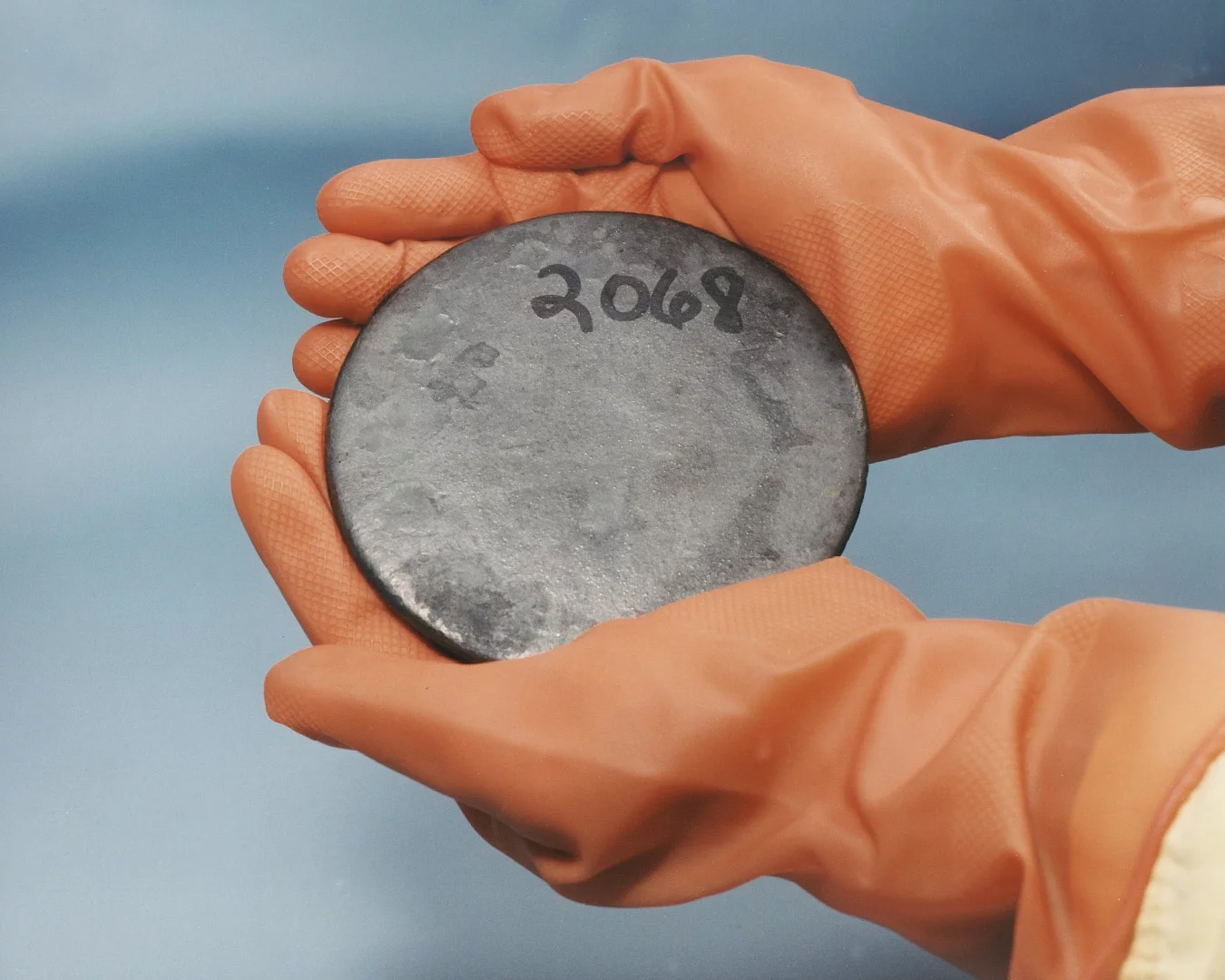 A plug of highly enriched uranium