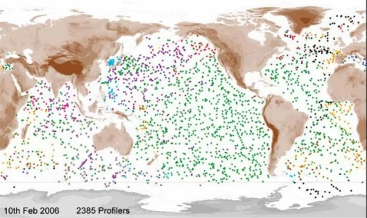Argo distribution map