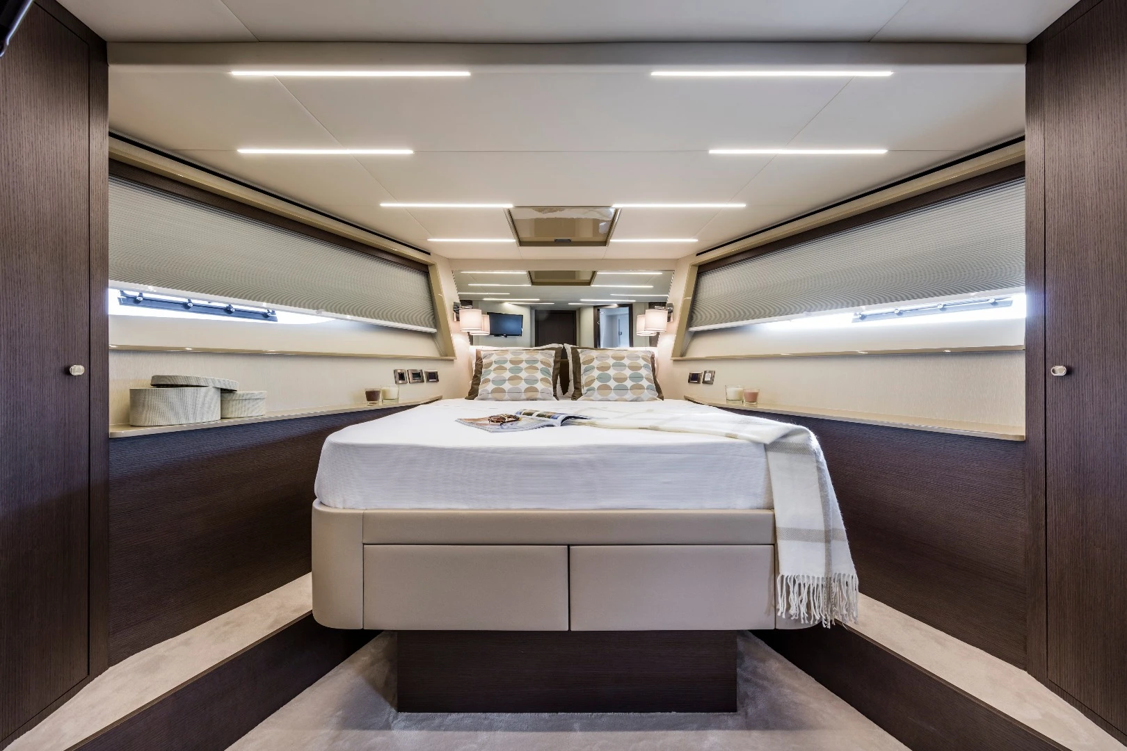The most luxurious bedroom in the 62FLY yacht