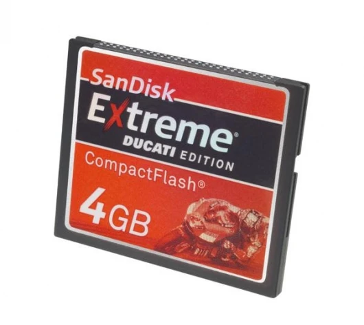Sandisk's Extreme Ducati Edition CompactFlash card.