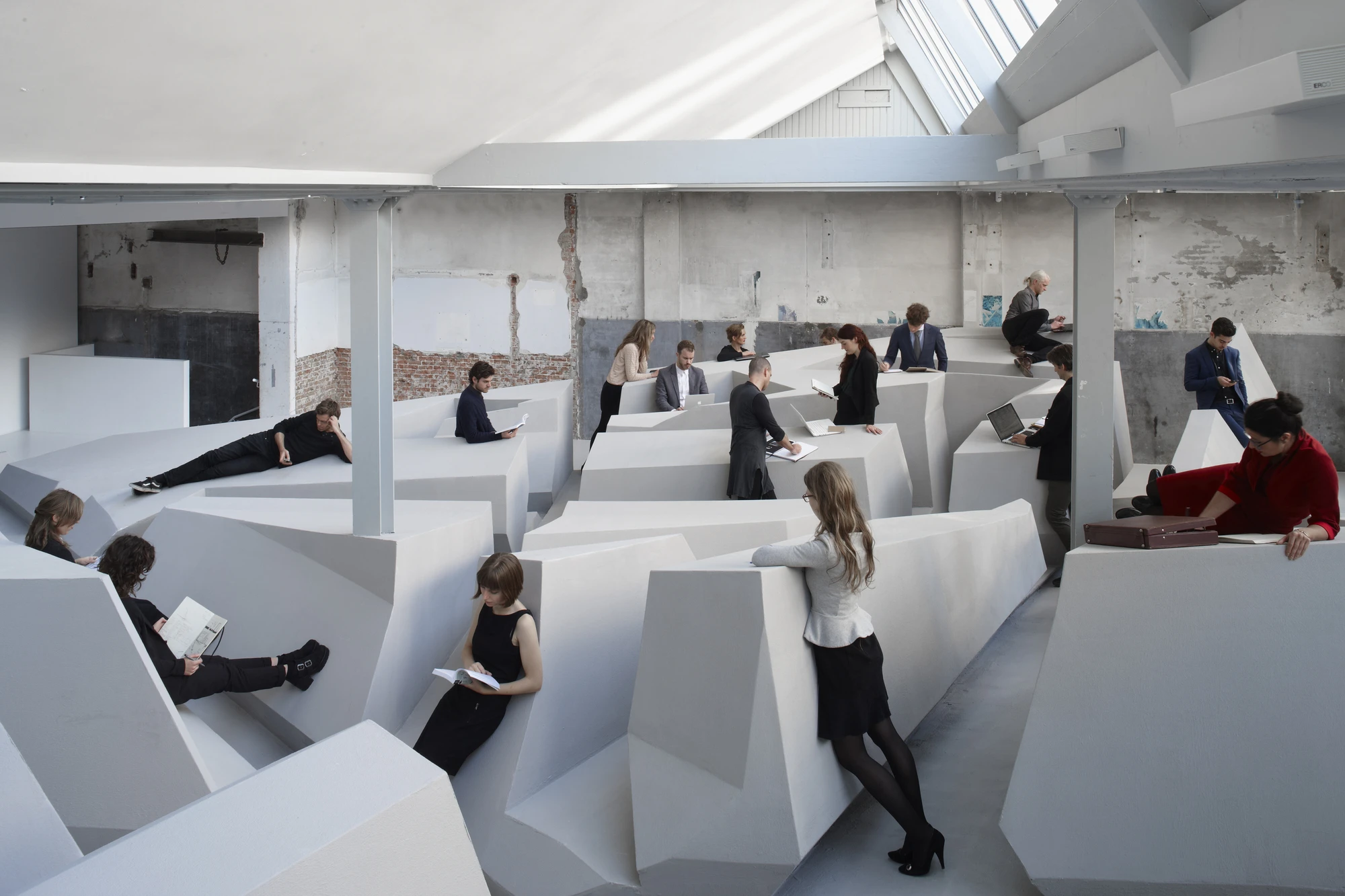 The End of Sitting is currently installed at Amsterdam's Looiersgracht 60 Gallery (Photo: Jan Kempenaers)