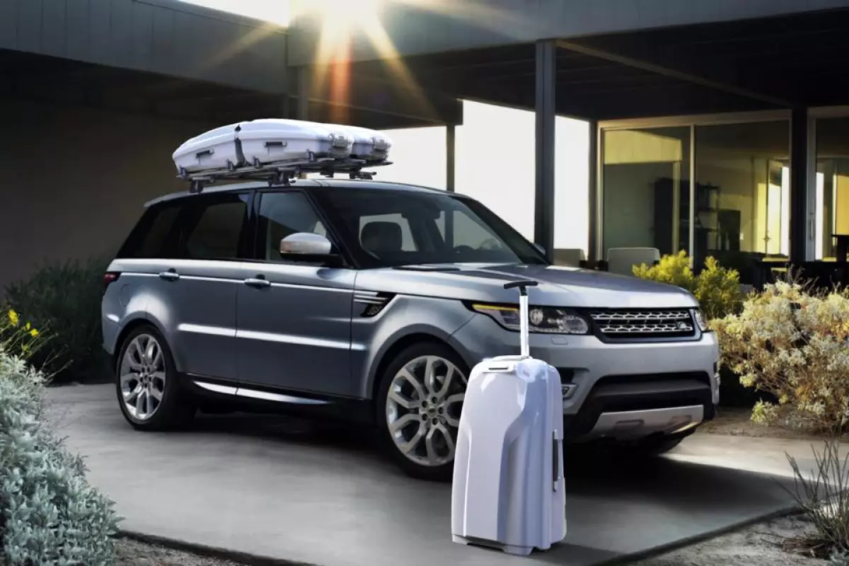 Lugga suitcases can be used on their own, or mounted and locked onto a custom roof rack