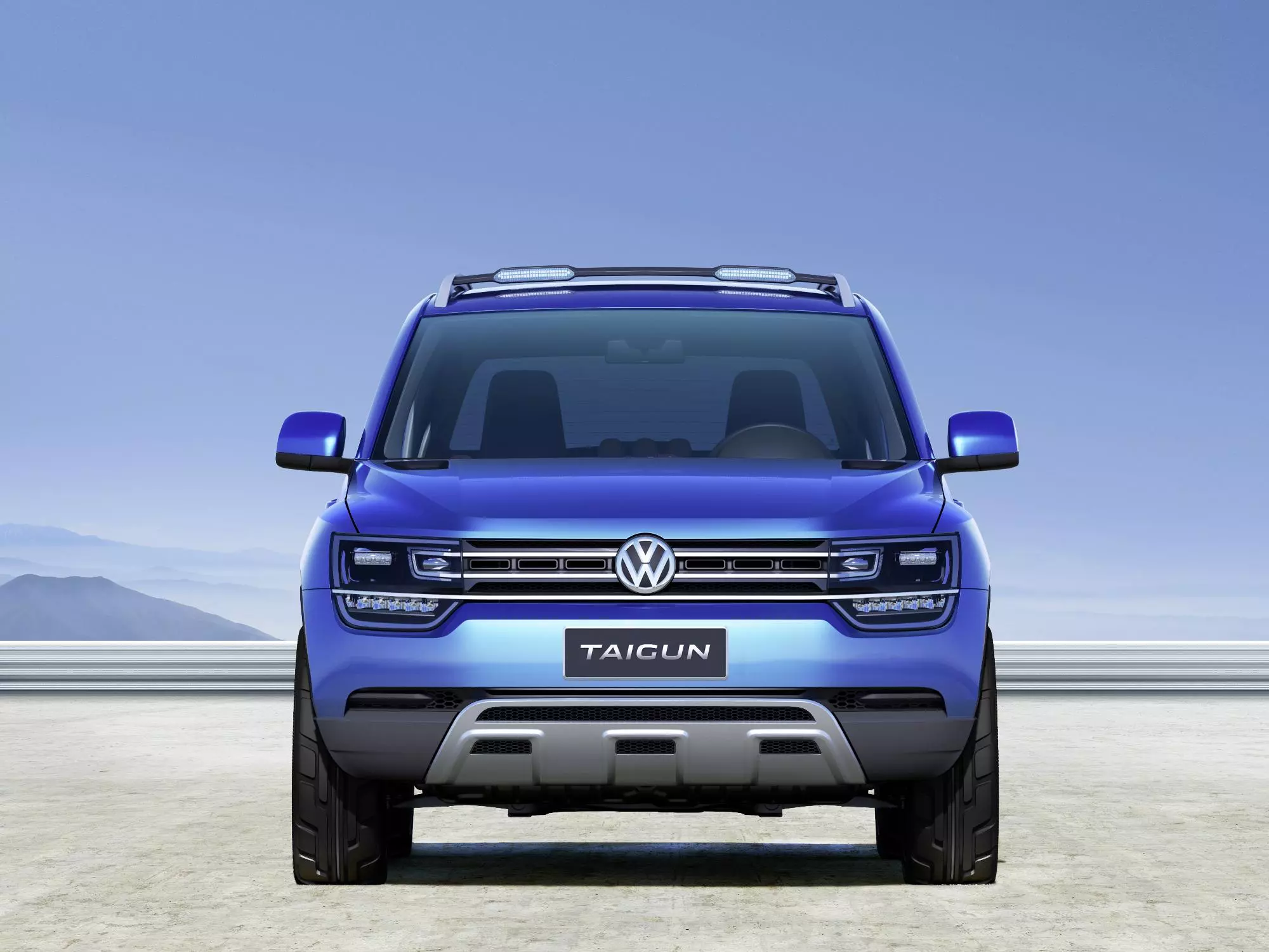 The Volkswagen Taigun compact SUV concept front view