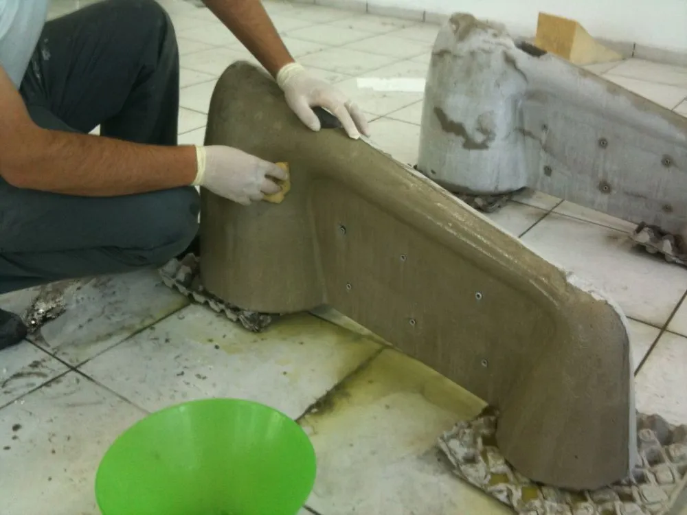 The 'Exposed' speakers are made of concrete, and utilize horn loudspeaker technology (Photo: Shmuel Linski)
