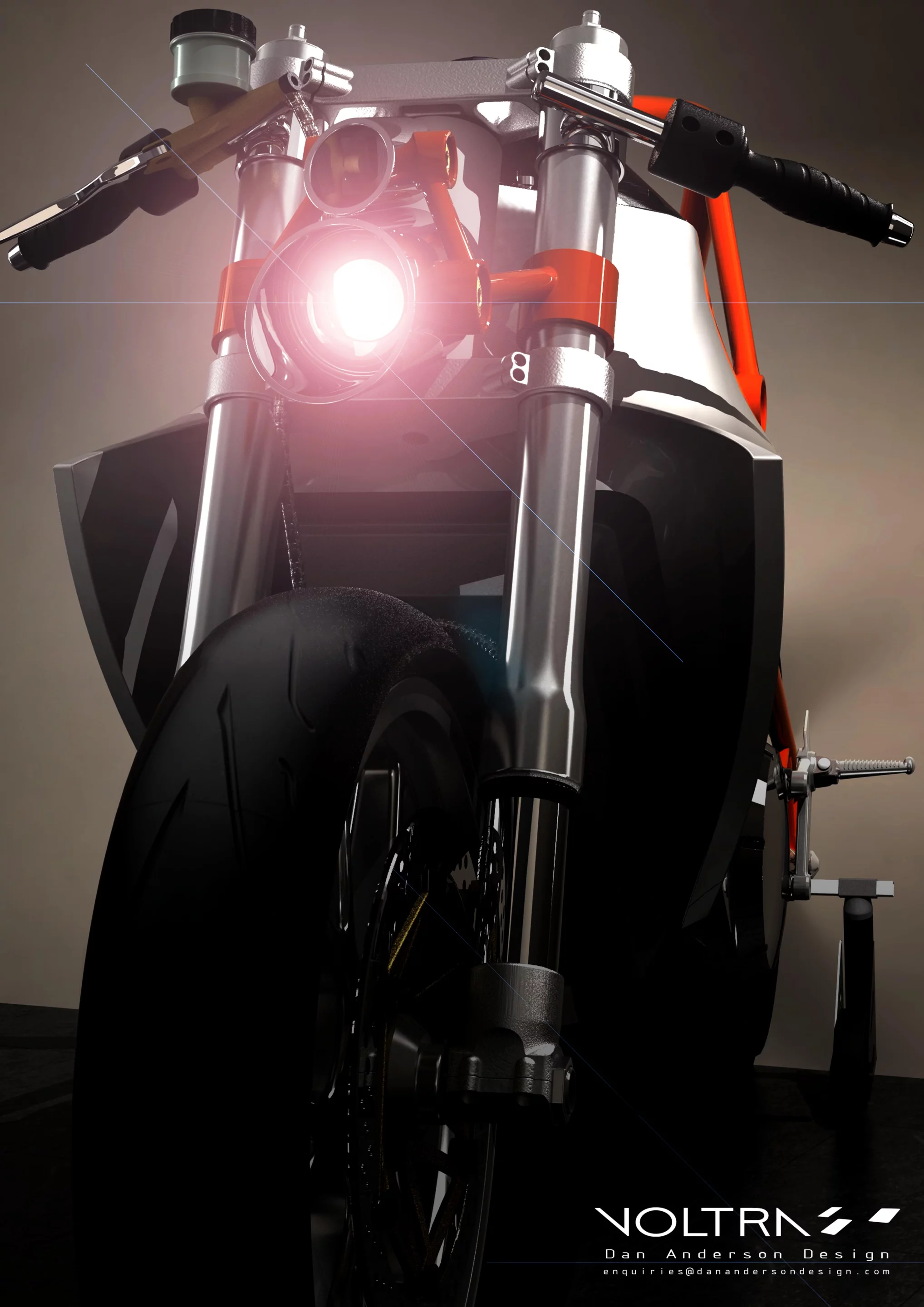 The Voltra electric motorcycle design, by Dan Anderson.