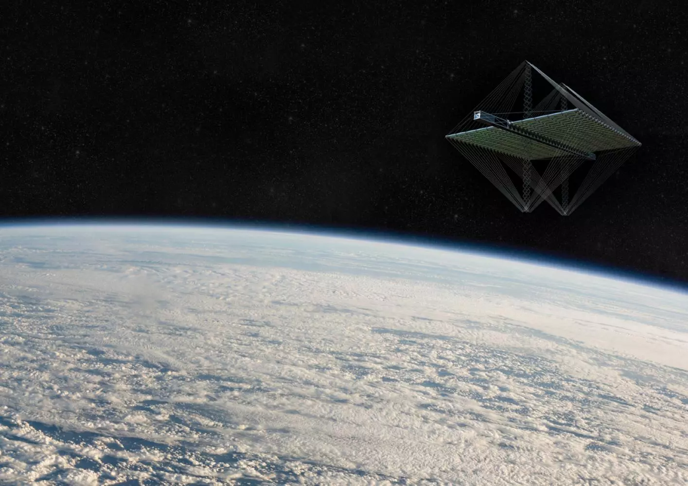 ALGSAT1 is a concept from 2013 proposing a web of satellites that harvest algael oil and convert it into a biofuel that can be used to refuel passing spacecraft