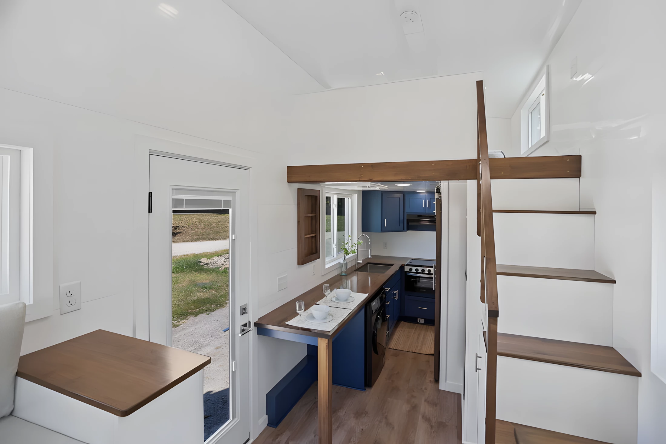 The Cerceaux's kitchen includes a breakfast bar for two