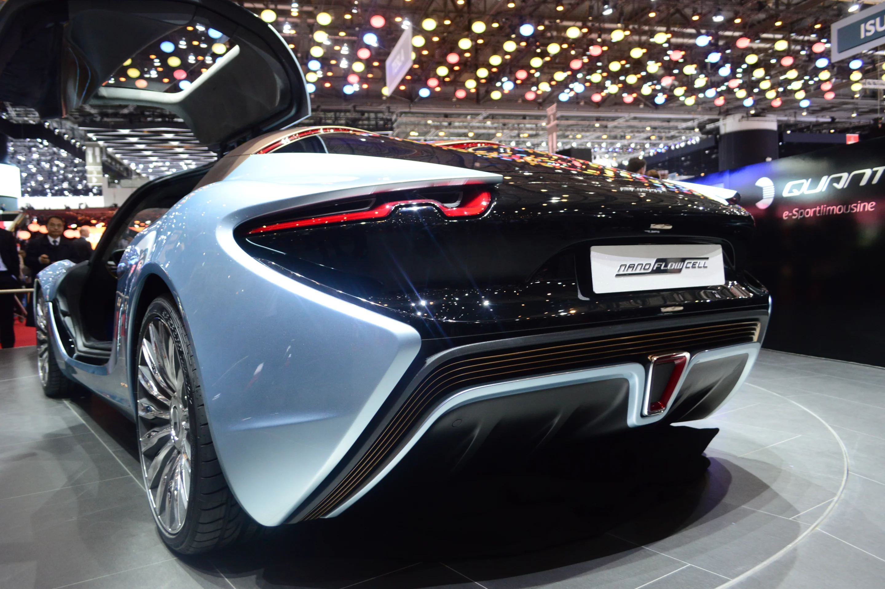 The world premiere of the Nanoflowcell Quant e-Sportlimousine