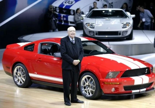 Carroll Shelby and the GT500 Cobra concept car introduction last March