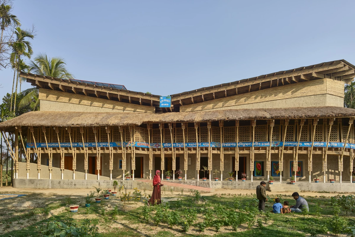 Anandaloy, by Anna Heringer, is a community building made from mud in Bangladesh. It was declared the winner of the second annual Obel Award, an architecture award that aims to "test the boundaries of architecture and transcend the age in which they are created"