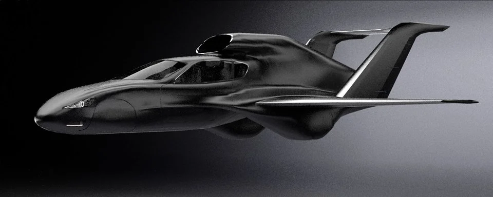 The GF7 is a luxury flying car with a 3,500-lb thrust jet engine