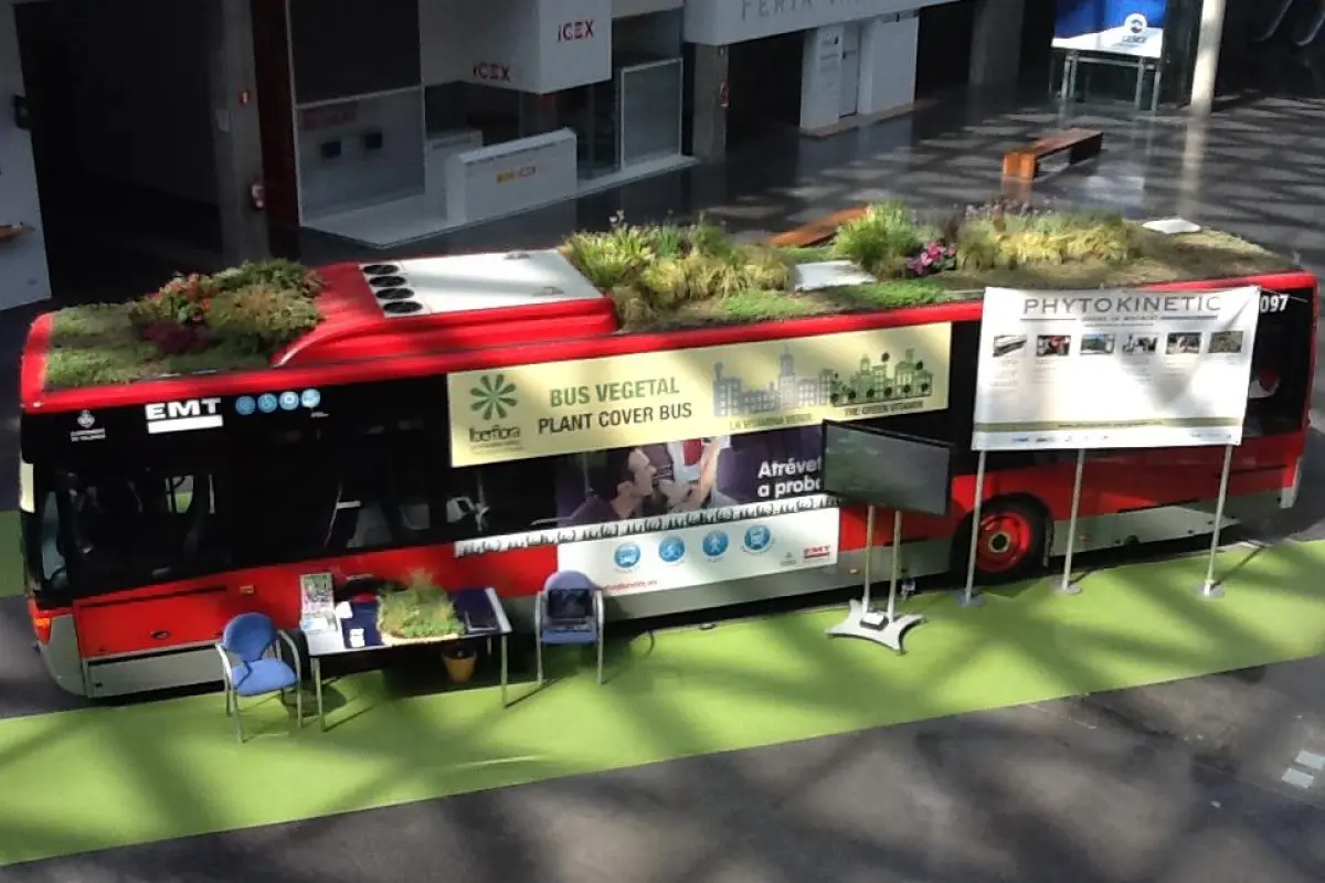Phytokinetic is a green roof concept for public transport vehicles to bring a touch of nature to urban centers