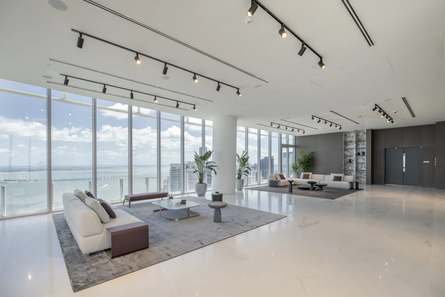 Aston Martin Residences Miami features four levels of amenities, including a swimming pool, gym, and a ballroom (pictured)