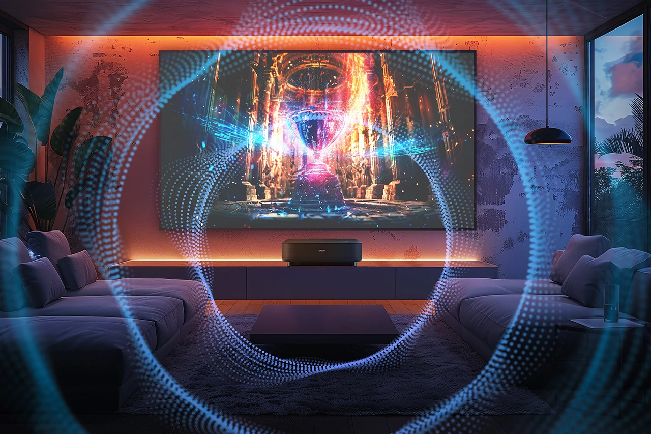 The Lifestudio Grand throws 4K visuals at up to 120 inches, with room-filling sound provided by Bose