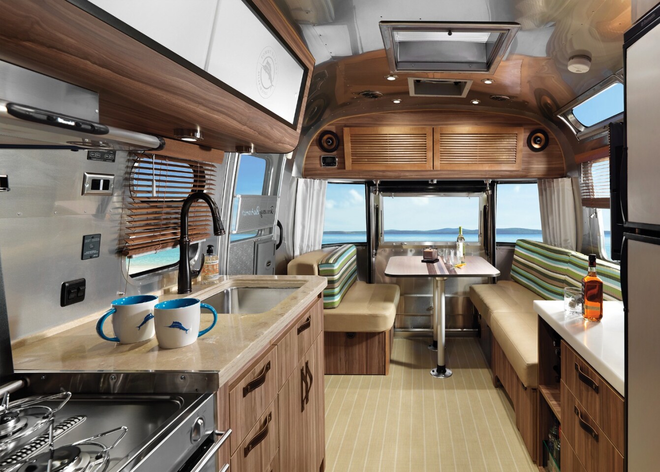 Inside the Tommy Bahama trailer
