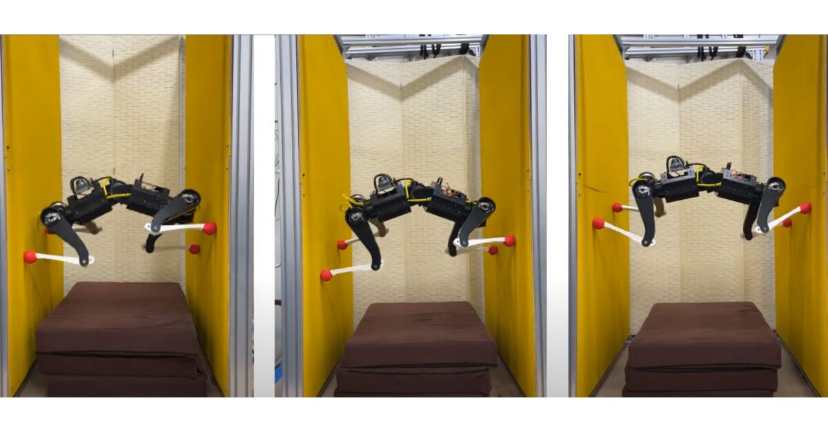 Flexible robodog climbs tight spaces with ease Flexible robodog climbs tight spaces with ease