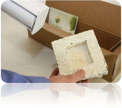 EcoCradles feedstock can be changed to modify the properties and look of the product
