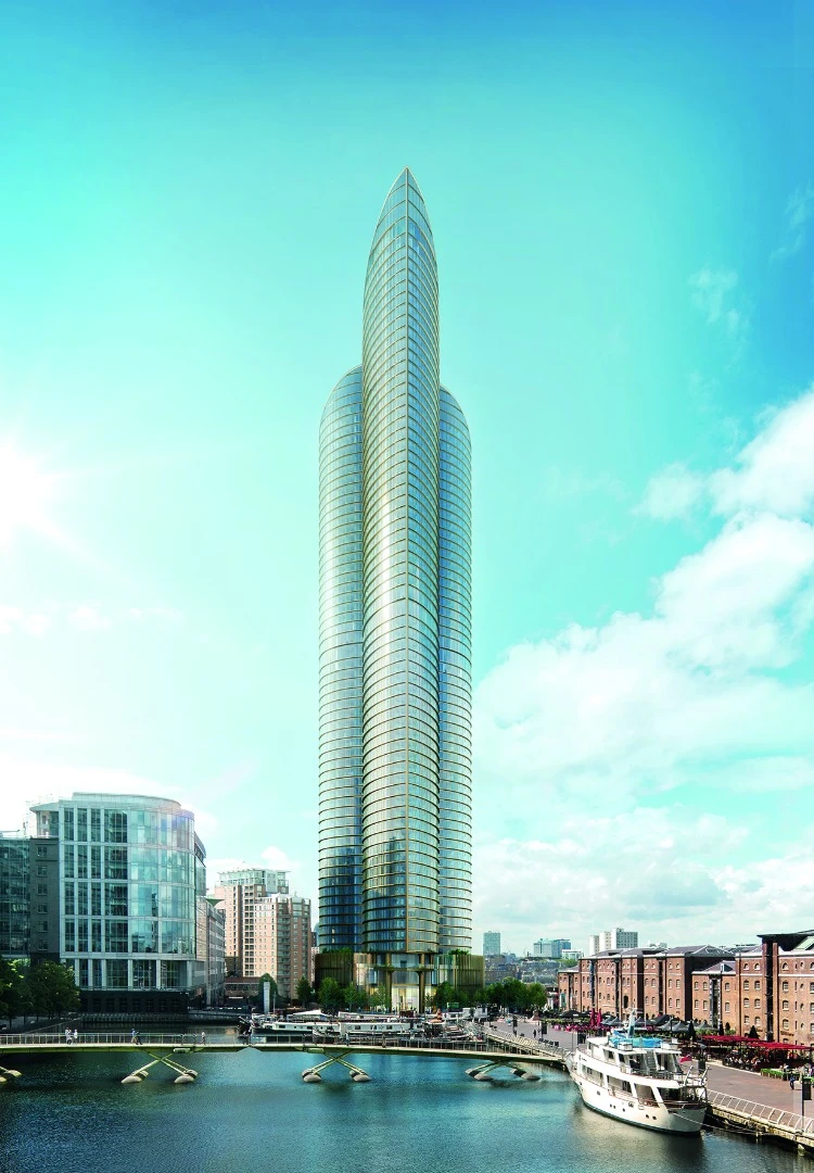 The three-pronged design mimics the petals of an orchid, by which the building is inspired