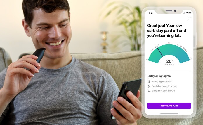 You can get updates on progress throughout the day by just breathing into the device