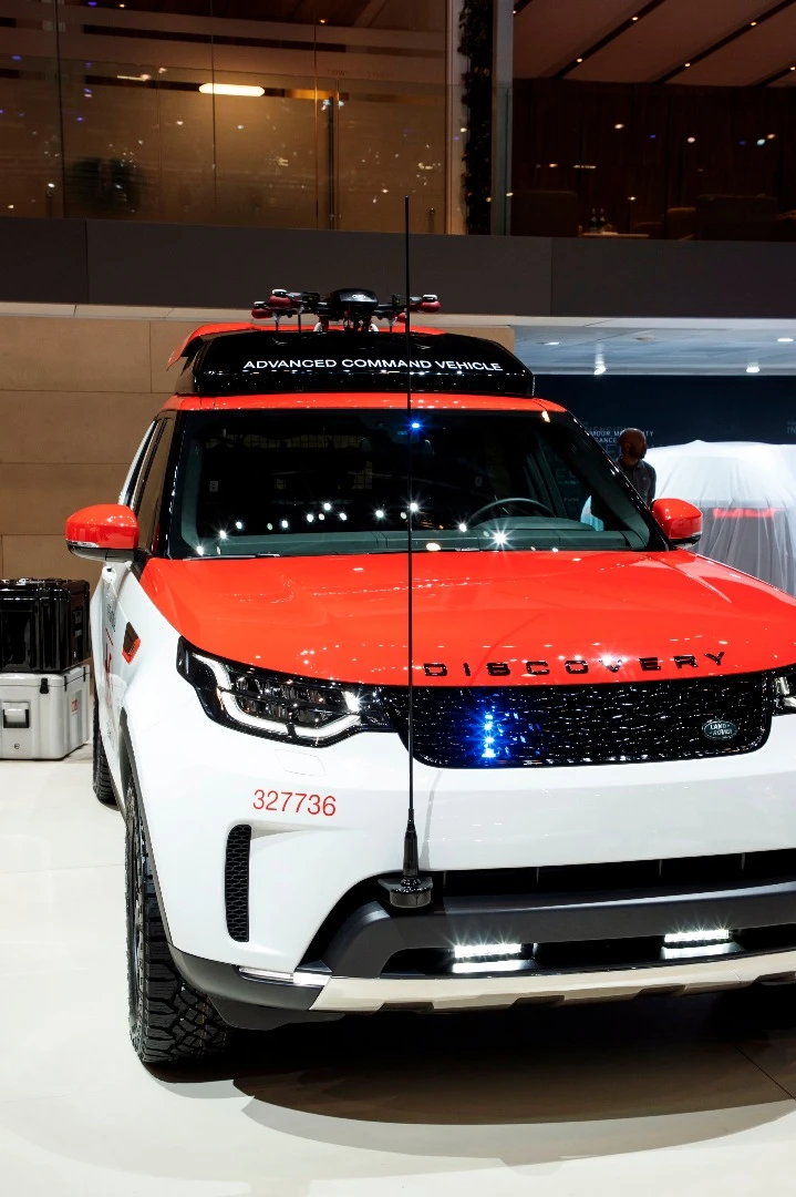 The Discovery's roof-launched drone has a range of 1 km (0.62 mi)