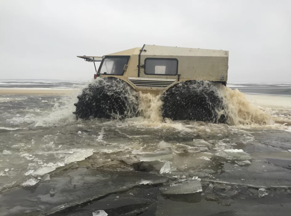 The Sherp ATV powers through water