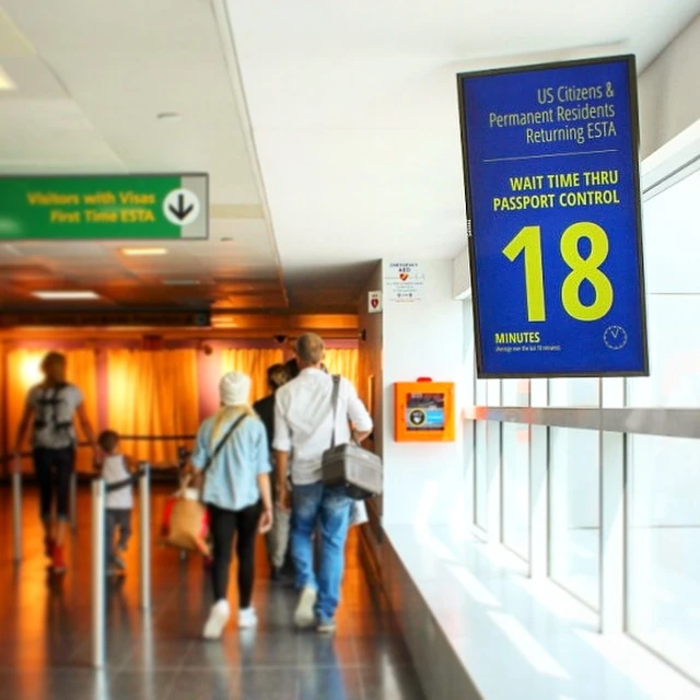 One of JFK's new BlipTrack screens
