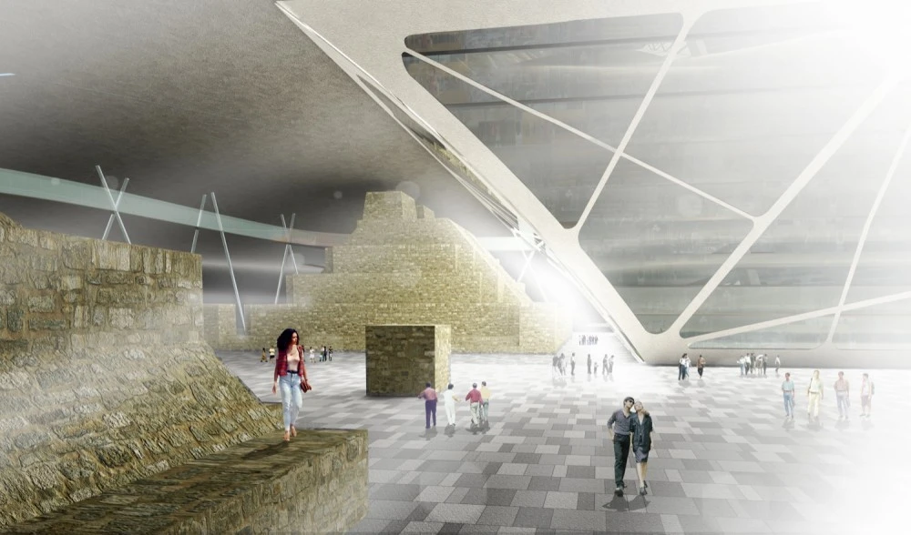 Drawing upon their ancestors, the Earthscraper is a reversal of the historical Aztec pyramid (Image: BNKR Aquitectura)