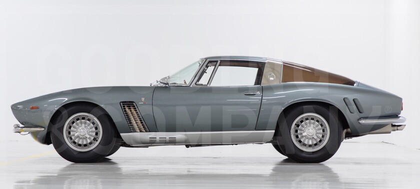 This prototype of the A3/L Iso Grifo was a collaboration between Giotto Bizzarrini and Giorgetto Giugiaro, and was exhibited at the 1963 Torino Motor Show and 1964 New York Auto Show. It was restored in the late 1980s by a Pebble Beach Concours d'Elegance judge and has been awarded at Pebble Beach, Concorso Italiano, and the Meadow Brook Concours d'Elegance. The 1963 Iso Grifo SI Coupe prototype sold for $1,760,000 at Gooding & Co